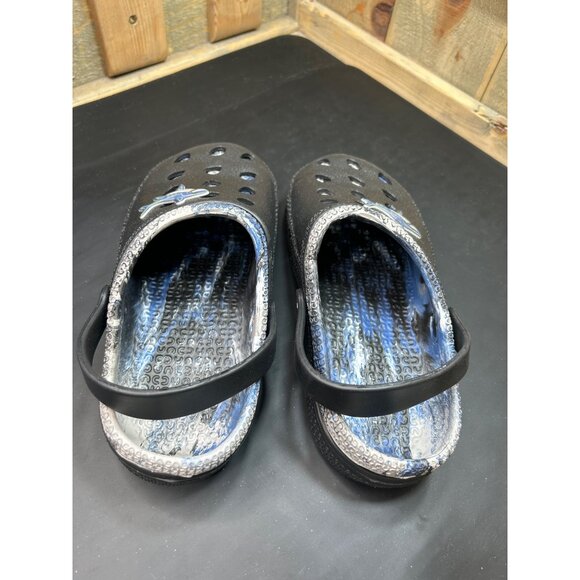 Carters Toddler Shark-Themed Black & Blue Clogs With Strap Size 4 - Picture 4 of 7